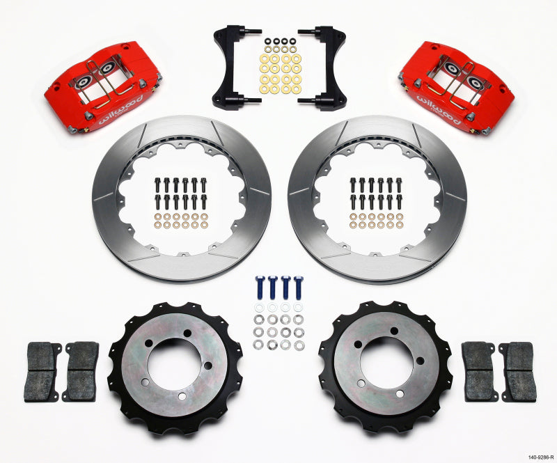 Wilwood Dynapro Radial Rear Kit 13.00in Red Mitsubishi EVO Viii - My Store