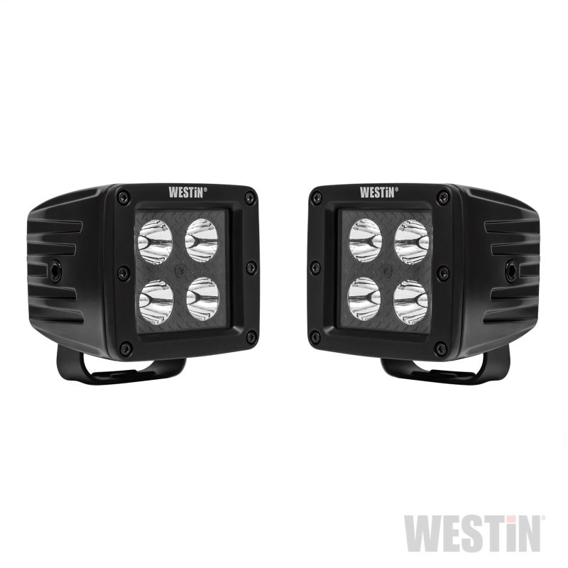 Westin LED Auxiliary Light 3.2in x 3.0in Spot w/5W Cree - Black - Mammoth Racing -