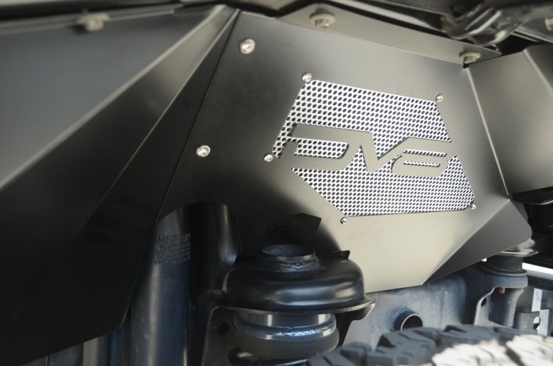 DV8 Offroad 07-18 Jeep Wrangler JK Front Aluminum Inner Fender - Raw - Mammoth Racing -