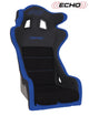 PRP Echo Composite Seat- Black/Blue (prp Blue Outline/Delta Blue- Blue Stitching) - Mammoth Racing -