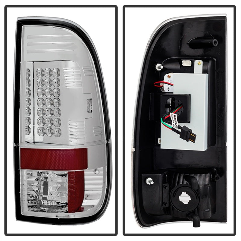 Spyder Ford Super Duty 08-15 LED Tail Lights Chrome ALT-YD-FS07-LED-C - Mammoth Racing -