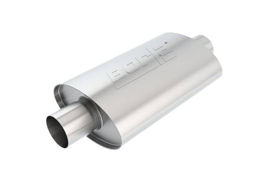 Borla XR-1 Racing Sportsman 2 1/2 inch Outlet / 2 1/2 inch Inlet 12in Case Oval Muffler - Mammoth Racing -