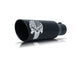 Gibson Patriot Skull Rolled Edge Angle-Cut Tip- 5in OD/2.25-2.5in Inlet/12in Length - Black Ceramic - Mammoth Racing -