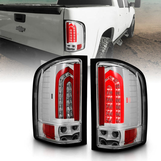 ANZO 2007-2013 Chevrolet Silverado 1500 LED Taillights Chrome - Mammoth Racing -