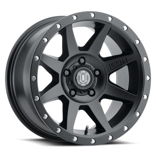 Icon Rebound 17x8.5 5x5.5 0mm Offset 4.75in BS Satin Black Wheel - Mammoth Racing -