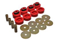 Energy Suspension 73-79 Chrysler RWD B-Body (Charger/GTX/Roadrunner/Superbee) Red Body Mount Set - Mammoth Racing -