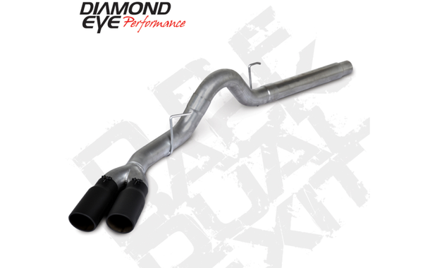 Diamond Eye 18-19 Ford 3.0L Powerstroke F150 - 4in 409SS DPF Back Exhaust Kit w/ Tip 4512BRA-DEBK - Mammoth Racing -