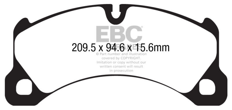 EBC 10+ Porsche Cayenne 3.6 Yellowstuff Front Brake Pads - My Store