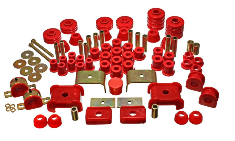 Energy Suspension 73-80 Chevy/GMC 4WD (w/ Stock Front Springs) Red Hyper-flex Master Bushing Set - Mammoth Racing -