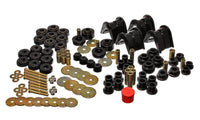 Energy Suspension 66-77 Ford Bronco 4WD (w/ 2 Deg C-Bushings) Black Hyper-Flex Master Bushing Set - Mammoth Racing -
