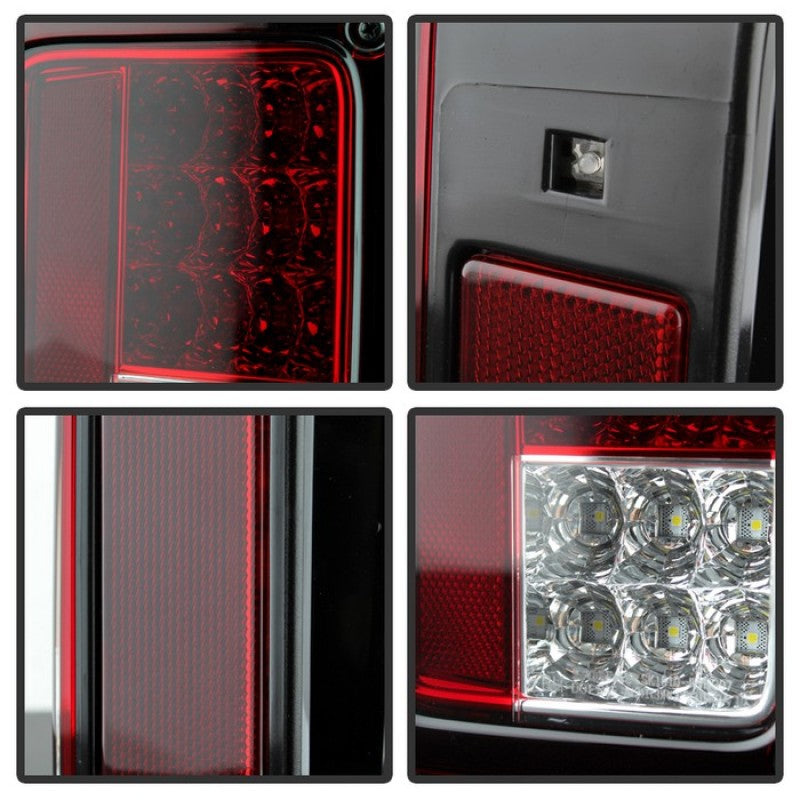 Spyder Jeep Wrangler 07-15 LED Tail Lights Red Clear ALT-YD-JWA07-LED-RC - Mammoth Racing -