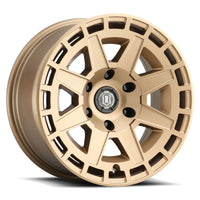 Icon Compass 17x8.5 6x5.5 0mm Offset 4.75in BS Satin Brass Wheel - Mammoth Racing -