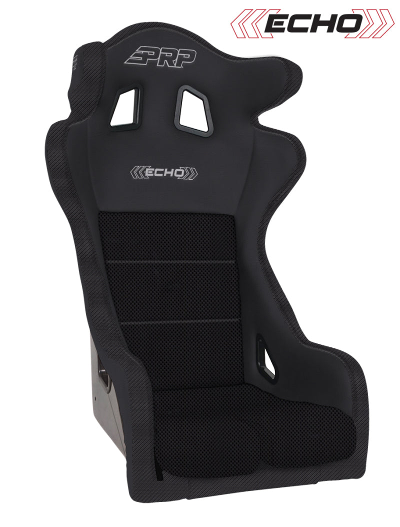 PRP Echo Composite Seat- Black (prp Black Outline/Delta Black- Black Stitching) - Mammoth Racing -