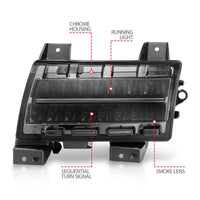 ANZO 2018-2021 Jeep Wrangler LED Side Markers Chrome Housing Smoke Lens w/ Seq. Signal Sport Bulb - My Store