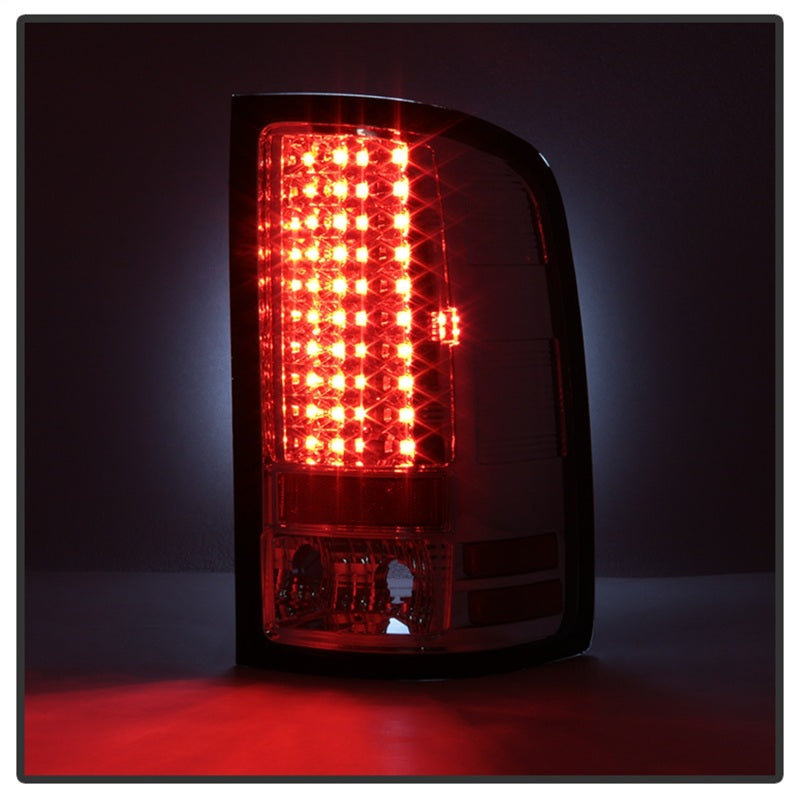Spyder GMC Sierra 07-13 (Not fit 3500 Dually 4 Rear Wheels)LED Tail Lights Chrome ALT-YD-GS07-LED-C - Mammoth Racing -