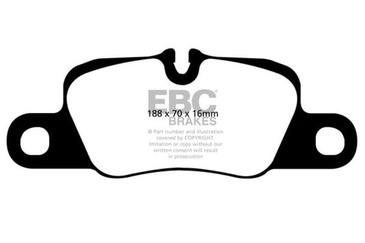 EBC 12-15 Porsche 911 (991) (Cast Iron Rotor only) 3.8 Carrera S Redstuff Rear Brake Pads - My Store