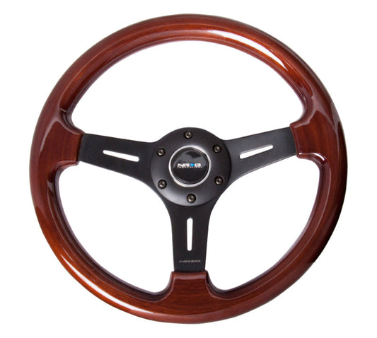 NRG Classic Wood Grain Steering Wheel (330mm) Wood Grain w/Matte Black 3-Spoke Center - My Store