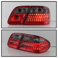 Xtune Mercedes Benz W210 E-Class 96-02 LED Tail Lights Red Smoke ALT-CL-MBW210-LED-RSM - Mammoth Racing -