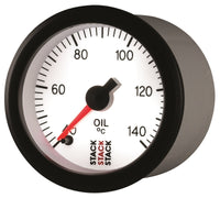 Autometer Stack 52mm 40-140 Deg C 1/8in Nptf Male Pro Stepper Motor Oil Temp Gauge - White - My Store
