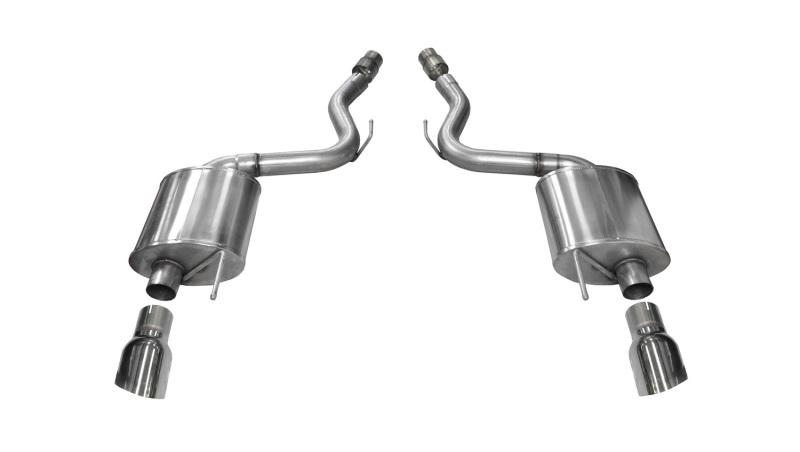 Corsa 2015 Ford Mustang GT 5.0 3in Axle Back Exhaust Polish Dual Tips (Touring) - Mammoth Racing -