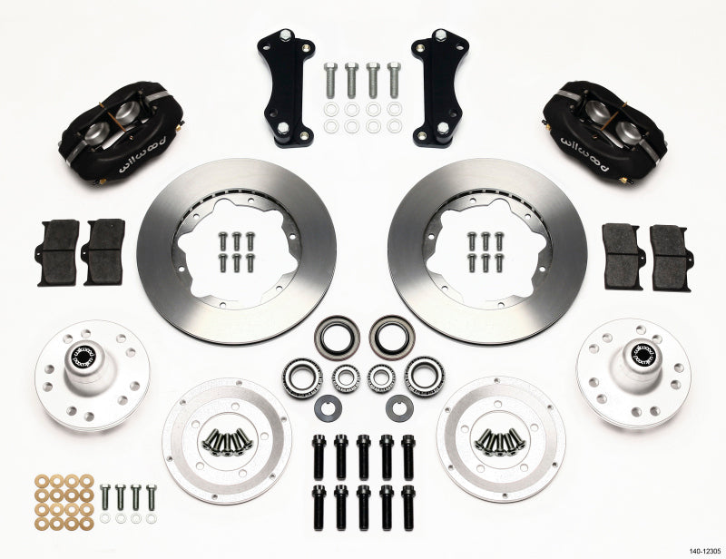 Wilwood Forged Dynalite Front Kit 11.00in Heidts Tri -5 2 inch Drop Spindle - Mammoth Racing -