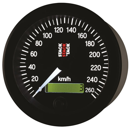 Autometer Stack 88mm 0-260 Km/h Electronic Speedometer - Black