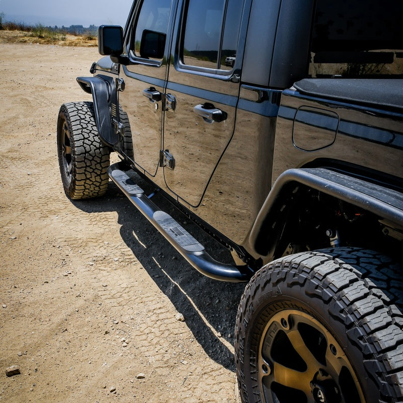 Westin 2020 Jeep Gladiator Platinum 4 Oval Nerf Step Bars - Black - Mammoth Racing -