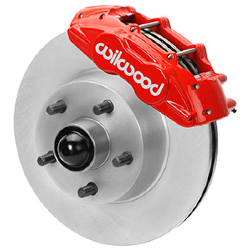 Wilwood 65-67 Ford Mustang D11 11.29 in. Vtd. Brake Kit w/ Flex Lines (Red) - My Store