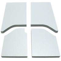 DEI 11-18 Jeep Wrangler JK 2-Door Headliner 4-pc - White - Mammoth Racing -
