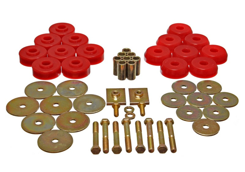 Energy Suspension Body Mount Set Exc. Cconvertible - Red - Mammoth Racing -