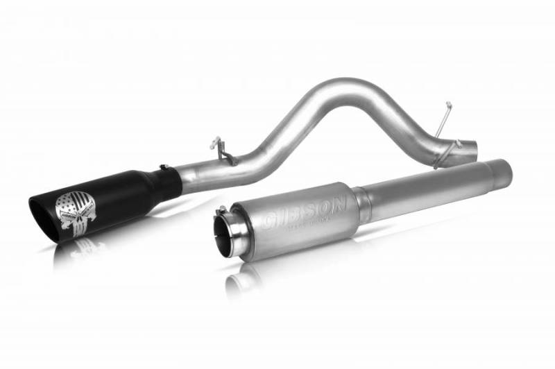 Gibson 07-19 Toyota Tundra SR5 5.7l 4in Patriot Skull Series Cat-Back Single Exhaust - Stainless - Mammoth Racing -