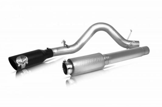Gibson 07-09 GMC Sierra 1500 SLE 5.3l 4in Patriot Skull Series Cat-Back Single Exhaust - Stainless - Mammoth Racing -