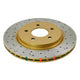 DBA 05-13 Ford Mustang GT/V6 Rear Drilled & Slotted 4000 Series Rotor w/ Gold Hat - Mammoth Racing -