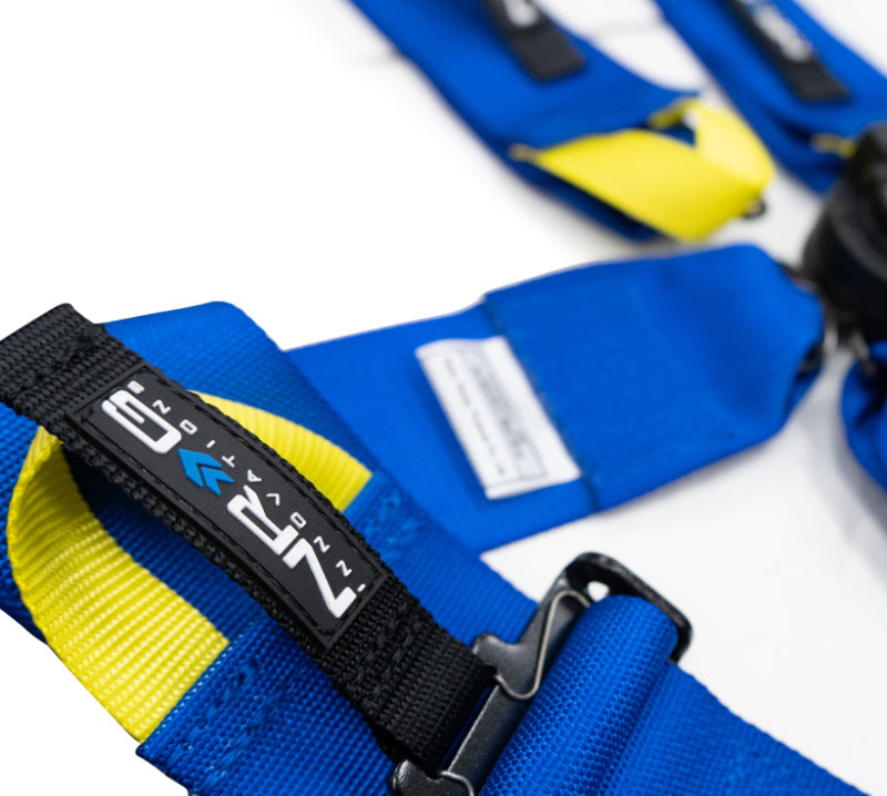 NRG FIA 6pt 2in. Shoulder Belt for HANS Device/ Rotary Cam Lock Buckle/ 3in. Waist Belt - Blue - My Store