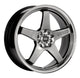 Enkei EV5 17x7 4x100/114.3 45mm Offset 72.6 Bore Diameter Hyper Black w/ Machined Lip Wheel - Mammoth Racing -