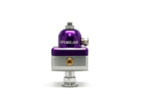 Fuelab 575 Carb Adjustable Mini FPR Blocking 10-25 PSI (1) -6AN In (2) -6AN Out - Purple - Mammoth Racing -