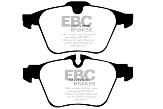 EBC 13-15 Jaguar XF 3.0 Supercharged Redstuff Front Brake Pads - My Store