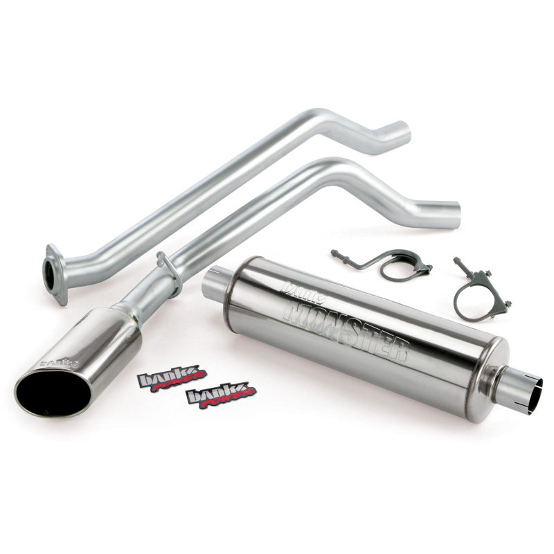 Banks Power 03-06 Chevy 4.8-5.3L EC/CCSB Monster Exhaust System - SS Single Exhaust w/ Chrome Tip - Mammoth Racing -