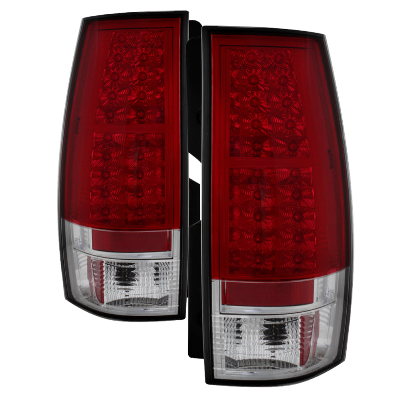 Spyder Chevy Suburban/GMC Yukon/Yukon Denali 07-14 LED Tail Lights Red Clear ALT-YD-CSUB07-LED-RC - Mammoth Racing -