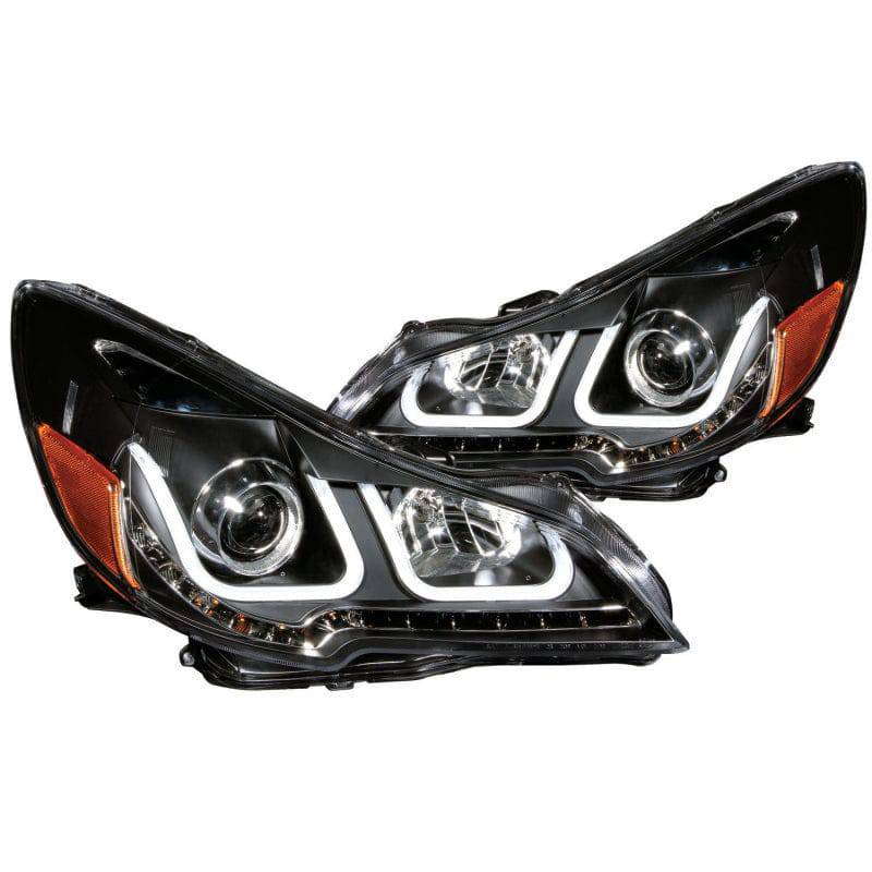 ANZO 2010-2014 Subaru Outback Projector Headlights w/ U-Bar Black - My Store