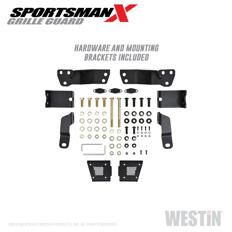 Westin 16-18 Chevy Silverado 1500 Sportsman X Grille Guard - Textured Black - Mammoth Racing -