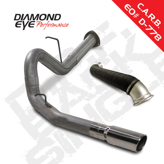 Diamond Eye KIT 4in DPF-BACK SGL w/ TDP SS 07.5-10 Chevy/GMC 6.6L Duramax 2500/3500 - Mammoth Racing -