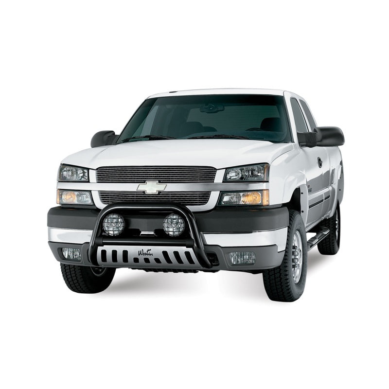 Westin 1999-2013 Chevy Silverado 1500 Crew Cab Signature 3 Nerf Step Bars - Black - Mammoth Racing -