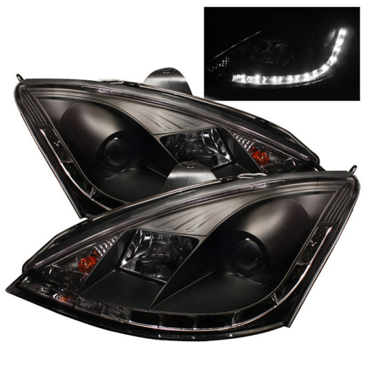 Spyder Ford Focus 00-04 Projector Headlights (Do Not Fit SVT Model)- DRL Blk PRO-YD-FF00-DRL-BK - Mammoth Racing -