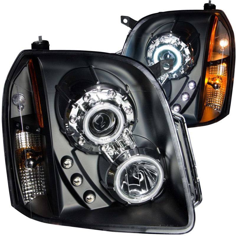 ANZO 2007-2014 Gmc Yukon Projector Headlights w/ Halo Black (CCFL) - My Store