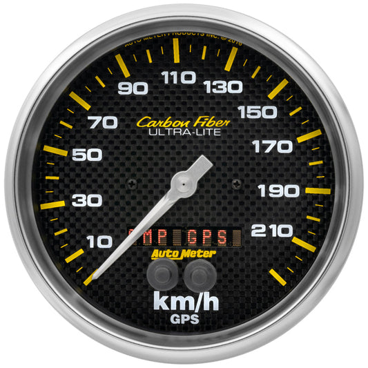 Autometer Carbon Fiber 5in. 0-225 Km/h (gps) Speedometer Gauge - My Store