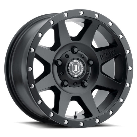 Icon Rebound 18x9 5x150 25mm Offset 6in BS 110.1mm Bore Satin Black Wheel - Mammoth Racing -