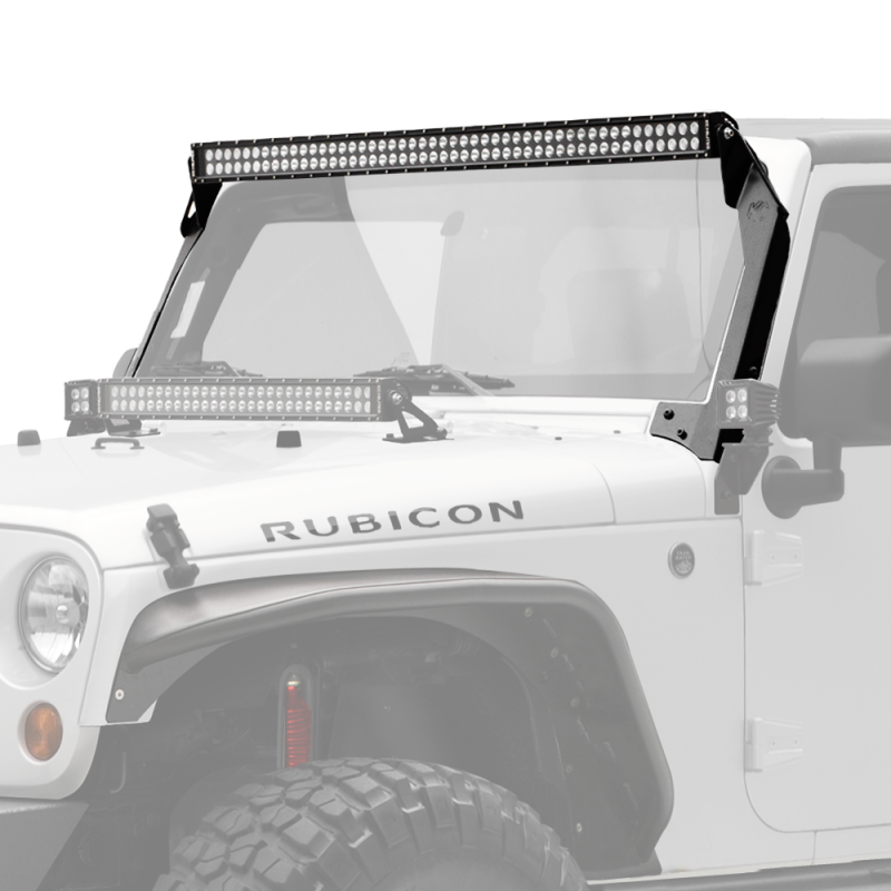 KC HiLiTES 07-18 Jeep JK 50in. C-Series C50 LED Light Bar w/Overhead Mount Bracket Kit - Mammoth Racing -