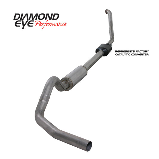 Diamond Eye KIT 4in TB SGL SS: 94-97 FORD 7.3L F250/F350 PWRSTROKE NFS W/ CARB EQUIV STDS - Mammoth Racing -