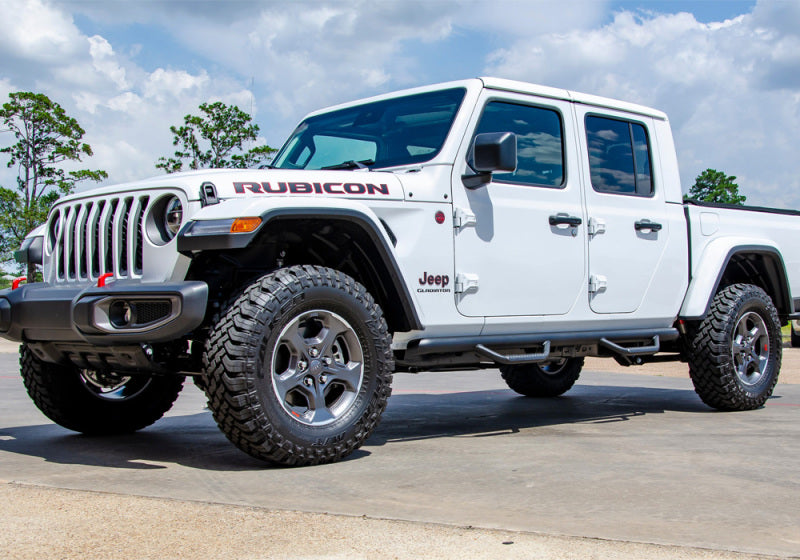 N-Fab Nerf Step 2019 Jeep Wrangler JT 4DR Truck Full Length - Tex. Black - 3in - Mammoth Racing -